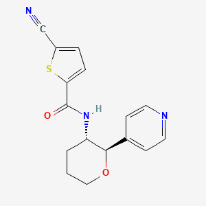 5-cyano-N-[(2R,3S)-2-pyridin-4-yloxan-3-yl]thiophene-2-carboxamide