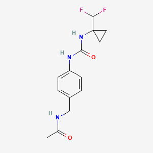 N-[[4-[[1-(difluoromethyl)cyclopropyl]carbamoylamino]phenyl]methyl]acetamide