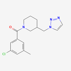 (3-Chloro-5-methylphenyl)-[3-(triazol-1-ylmethyl)piperidin-1-yl]methanone