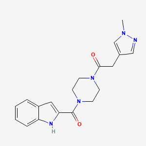 1-[4-(1H-indole-2-carbonyl)piperazin-1-yl]-2-(1-methylpyrazol-4-yl)ethanone