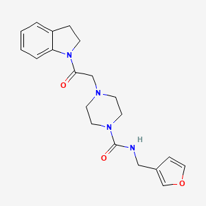 4-[2-(2,3-dihydroindol-1-yl)-2-oxoethyl]-N-(furan-3-ylmethyl)piperazine-1-carboxamide