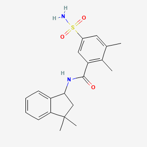 N-(3,3-dimethyl-1,2-dihydroinden-1-yl)-2,3-dimethyl-5-sulfamoylbenzamide