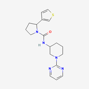 N-(1-pyrimidin-2-ylpiperidin-3-yl)-2-thiophen-3-ylpyrrolidine-1-carboxamide