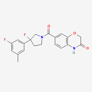 7-[3-fluoro-3-(3-fluoro-5-methylphenyl)pyrrolidine-1-carbonyl]-4H-1,4-benzoxazin-3-one