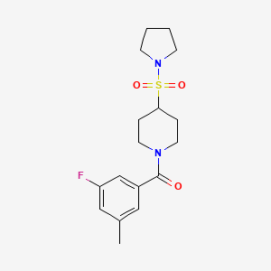 (3-Fluoro-5-methylphenyl)-(4-pyrrolidin-1-ylsulfonylpiperidin-1-yl)methanone