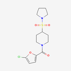 (5-Chlorofuran-2-yl)-(4-pyrrolidin-1-ylsulfonylpiperidin-1-yl)methanone