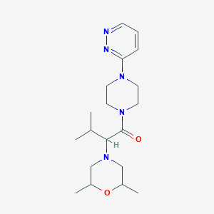 2-(2,6-Dimethylmorpholin-4-yl)-3-methyl-1-(4-pyridazin-3-ylpiperazin-1-yl)butan-1-one