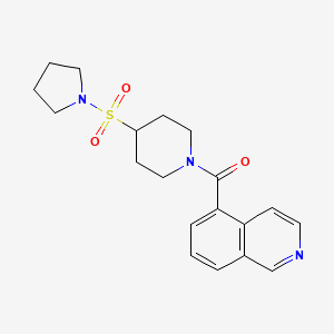 molecular formula C19H23N3O3S B6953694 Isoquinolin-5-yl-(4-pyrrolidin-1-ylsulfonylpiperidin-1-yl)methanone 