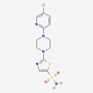 2-[4-(5-Chloropyridin-2-yl)piperazin-1-yl]-1,3-thiazole-5-sulfonamide