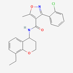 3-(2-chlorophenyl)-N-(8-ethyl-3,4-dihydro-2H-chromen-4-yl)-5-methyl-1,2-oxazole-4-carboxamide