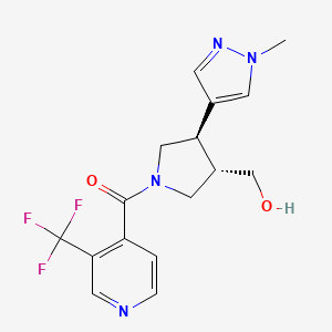 [(3S,4R)-3-(hydroxymethyl)-4-(1-methylpyrazol-4-yl)pyrrolidin-1-yl]-[3-(trifluoromethyl)pyridin-4-yl]methanone