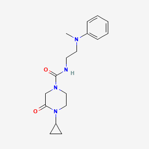 4-cyclopropyl-N-[2-(N-methylanilino)ethyl]-3-oxopiperazine-1-carboxamide