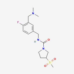 N-[[3-[(dimethylamino)methyl]-4-fluorophenyl]methyl]-3-methylsulfonylpyrrolidine-1-carboxamide