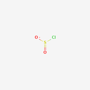 molecular formula ClO2S- B069540 Sulfonyl chloride, polymer-bound CAS No. 163894-16-4