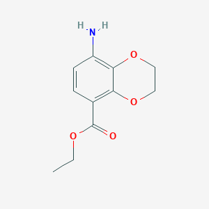 molecular formula C11H13NO4 B069544 8-氨基-2,3-二氢苯并[1,4]二氧杂环-5-羧酸乙酯 CAS No. 191024-16-5