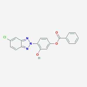 molecular formula C19H12ClN3O3 B069560 4-(5-氯-2H-苯并[d][1,2,3]三唑-2-基)-3-羟基苯基苯甲酸酯 CAS No. 169198-72-5