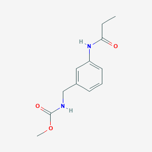 molecular formula C12H16N2O3 B6958482 methyl N-[[3-(propanoylamino)phenyl]methyl]carbamate 