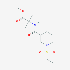 molecular formula C13H24N2O5S B6958483 Methyl 2-[(1-ethylsulfonylpiperidine-3-carbonyl)amino]-2-methylpropanoate 