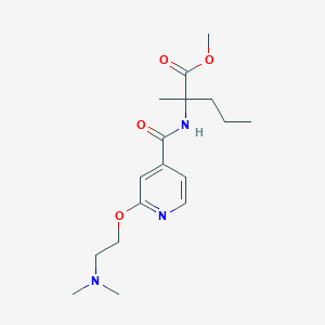 molecular formula C17H27N3O4 B6959076 Methyl 2-[[2-[2-(dimethylamino)ethoxy]pyridine-4-carbonyl]amino]-2-methylpentanoate 