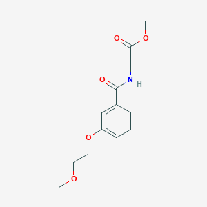 molecular formula C15H21NO5 B6960801 Methyl 2-[[3-(2-methoxyethoxy)benzoyl]amino]-2-methylpropanoate 