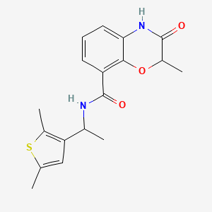 N-[1-(2,5-dimethylthiophen-3-yl)ethyl]-2-methyl-3-oxo-4H-1,4-benzoxazine-8-carboxamide