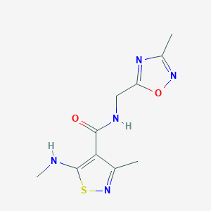 3-methyl-5-(methylamino)-N-[(3-methyl-1,2,4-oxadiazol-5-yl)methyl]-1,2-thiazole-4-carboxamide