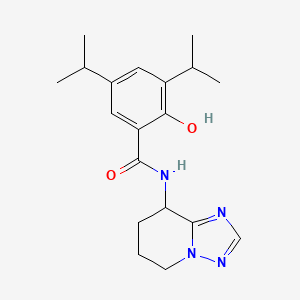 2-hydroxy-3,5-di(propan-2-yl)-N-(5,6,7,8-tetrahydro-[1,2,4]triazolo[1,5-a]pyridin-8-yl)benzamide