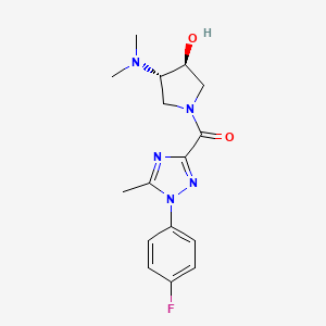 [(3S,4S)-3-(dimethylamino)-4-hydroxypyrrolidin-1-yl]-[1-(4-fluorophenyl)-5-methyl-1,2,4-triazol-3-yl]methanone