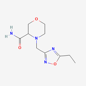 4-[(5-Ethyl-1,2,4-oxadiazol-3-yl)methyl]morpholine-3-carboxamide