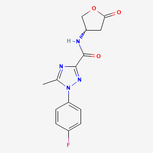 1-(4-fluorophenyl)-5-methyl-N-[(3S)-5-oxooxolan-3-yl]-1,2,4-triazole-3-carboxamide