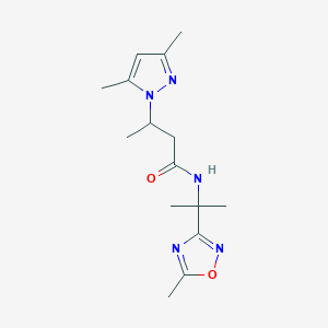 3-(3,5-dimethylpyrazol-1-yl)-N-[2-(5-methyl-1,2,4-oxadiazol-3-yl)propan-2-yl]butanamide