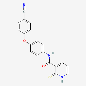 N-[4-(4-cyanophenoxy)phenyl]-2-sulfanylidene-1H-pyridine-3-carboxamide