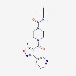 N-tert-butyl-4-(5-methyl-3-pyridin-3-yl-1,2-oxazole-4-carbonyl)piperazine-1-carboxamide