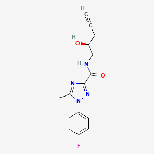 1-(4-fluorophenyl)-N-[(2S)-2-hydroxypent-4-ynyl]-5-methyl-1,2,4-triazole-3-carboxamide