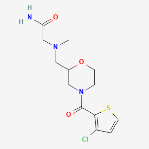 2-[[4-(3-Chlorothiophene-2-carbonyl)morpholin-2-yl]methyl-methylamino]acetamide