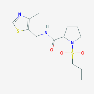 N-[(4-methyl-1,3-thiazol-5-yl)methyl]-1-propylsulfonylpyrrolidine-2-carboxamide