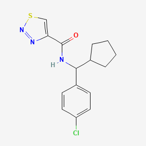 N-[(4-chlorophenyl)-cyclopentylmethyl]thiadiazole-4-carboxamide