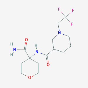 N-(4-carbamoyloxan-4-yl)-1-(2,2,2-trifluoroethyl)piperidine-3-carboxamide