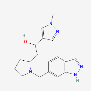 2-[1-(1H-indazol-6-ylmethyl)pyrrolidin-2-yl]-1-(1-methylpyrazol-4-yl)ethanol