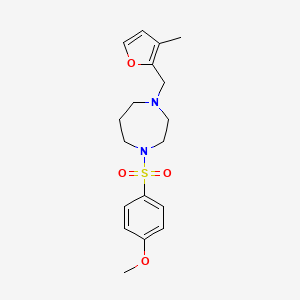 1-(4-Methoxyphenyl)sulfonyl-4-[(3-methylfuran-2-yl)methyl]-1,4-diazepane