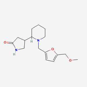 4-[1-[[5-(Methoxymethyl)furan-2-yl]methyl]piperidin-2-yl]pyrrolidin-2-one