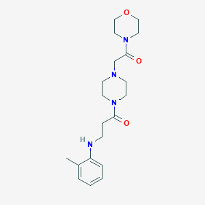 3-(2-Methylanilino)-1-[4-(2-morpholin-4-yl-2-oxoethyl)piperazin-1-yl]propan-1-one