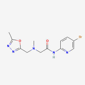 N-(5-bromopyridin-2-yl)-2-[methyl-[(5-methyl-1,3,4-oxadiazol-2-yl)methyl]amino]acetamide