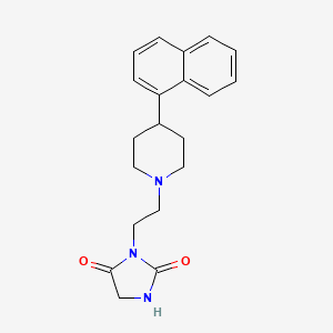 3-[2-(4-Naphthalen-1-ylpiperidin-1-yl)ethyl]imidazolidine-2,4-dione