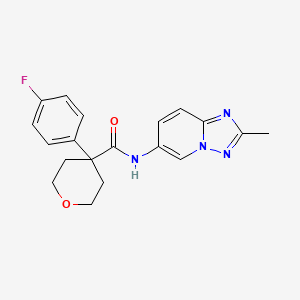 4-(4-fluorophenyl)-N-(2-methyl-[1,2,4]triazolo[1,5-a]pyridin-6-yl)oxane-4-carboxamide