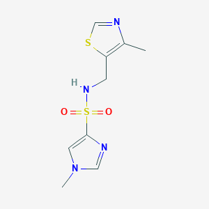 1-methyl-N-[(4-methyl-1,3-thiazol-5-yl)methyl]imidazole-4-sulfonamide