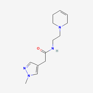 N-[2-(3,6-dihydro-2H-pyridin-1-yl)ethyl]-2-(1-methylpyrazol-4-yl)acetamide