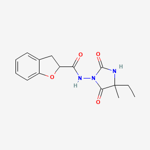 N-(4-ethyl-4-methyl-2,5-dioxoimidazolidin-1-yl)-2,3-dihydro-1-benzofuran-2-carboxamide