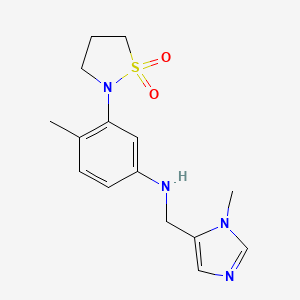 3-(1,1-dioxo-1,2-thiazolidin-2-yl)-4-methyl-N-[(3-methylimidazol-4-yl)methyl]aniline