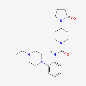 N-[2-(4-ethylpiperazin-1-yl)phenyl]-4-(2-oxopyrrolidin-1-yl)piperidine-1-carboxamide